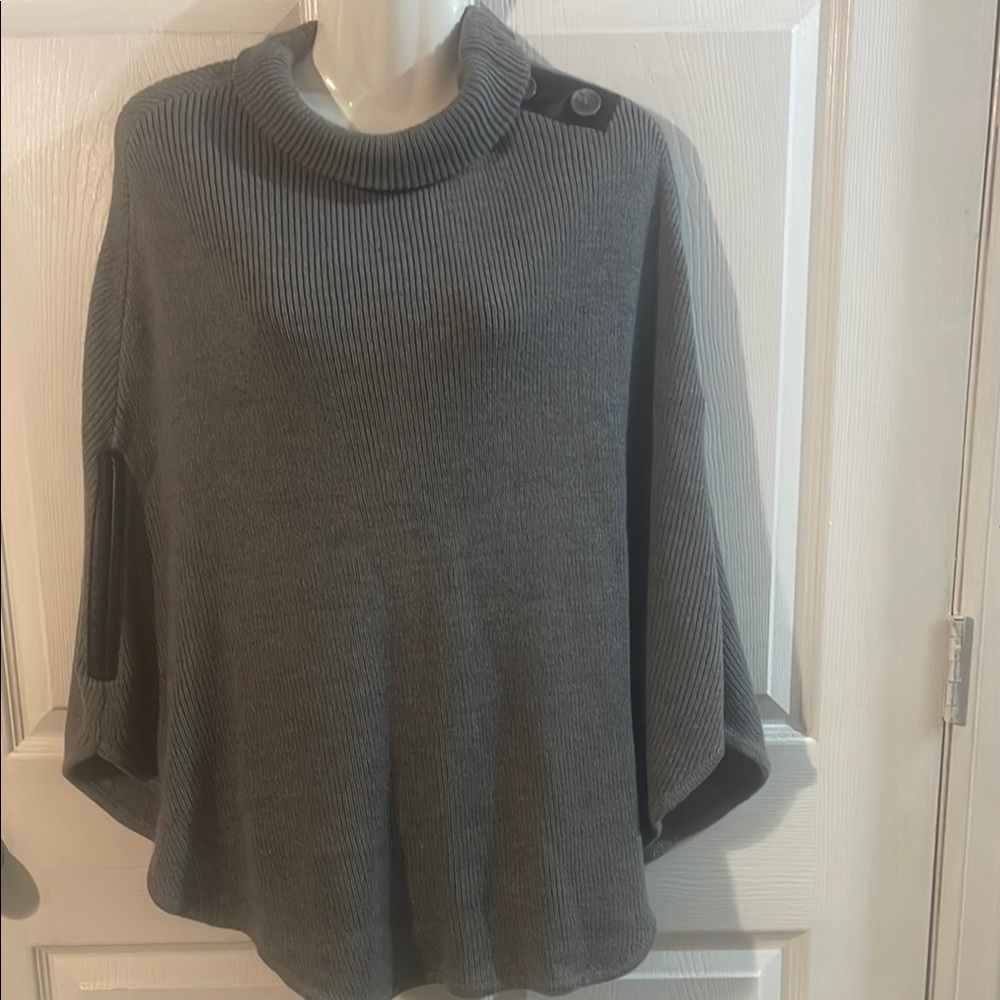 New York & Company Gray Cowl Neck Sweater